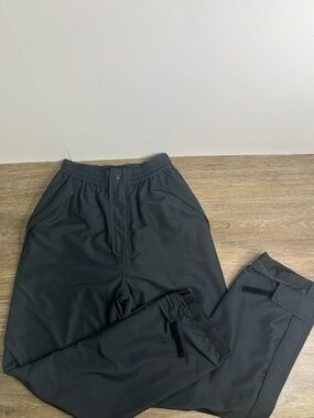 Burberry Golf Black Waterproof Rain Pants Women’s Size Small Nova Check